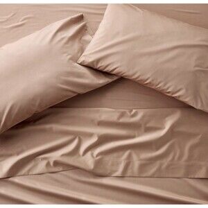 King 600 Thread Count Sateen Sheet Set Light Adobe Clay - Casaluna